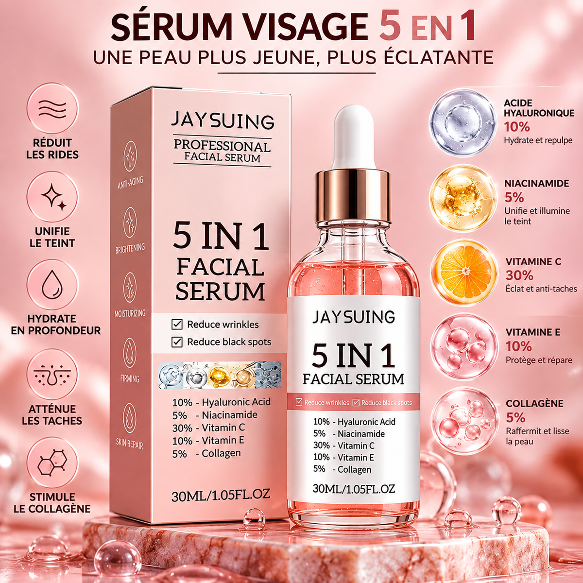 SkinGlow™ | Sérum Anti-Âge Total 5-en-1